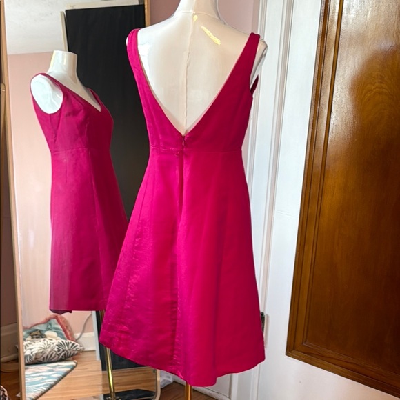 J. Crew Pink V-Neck Sleeveless Midi Dress - Picture 2 of 5